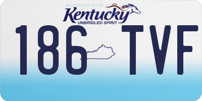 KY license plate 186TVF
