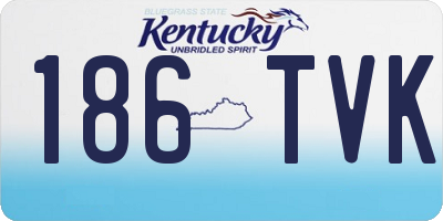 KY license plate 186TVK