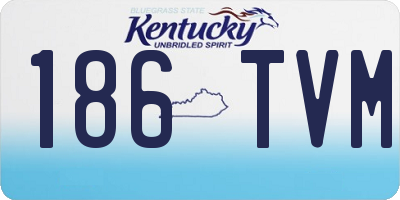 KY license plate 186TVM