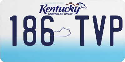 KY license plate 186TVP