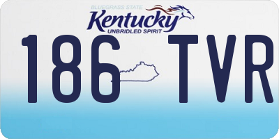 KY license plate 186TVR