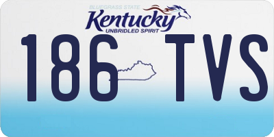 KY license plate 186TVS
