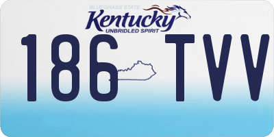 KY license plate 186TVV