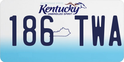 KY license plate 186TWA