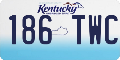 KY license plate 186TWC
