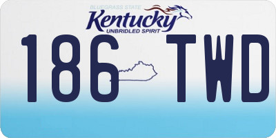 KY license plate 186TWD