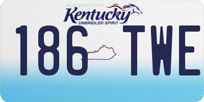 KY license plate 186TWE