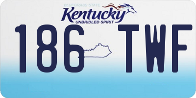 KY license plate 186TWF