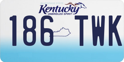 KY license plate 186TWK