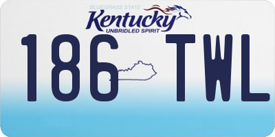 KY license plate 186TWL