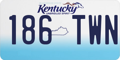 KY license plate 186TWN