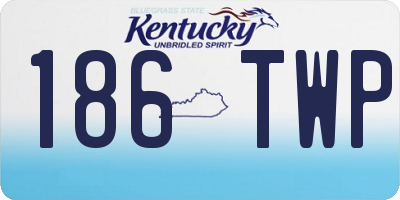 KY license plate 186TWP
