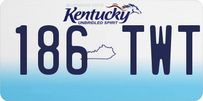 KY license plate 186TWT