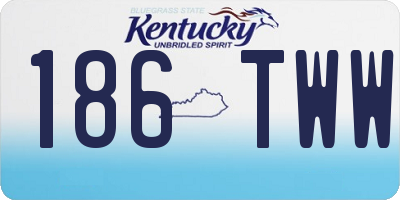 KY license plate 186TWW