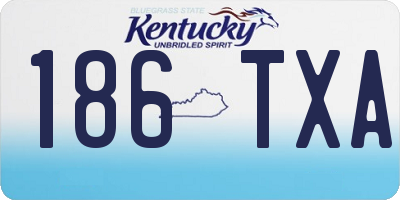 KY license plate 186TXA