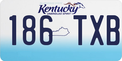 KY license plate 186TXB