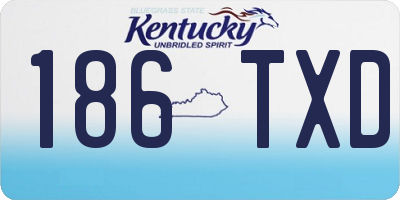 KY license plate 186TXD