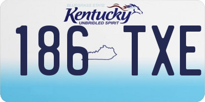 KY license plate 186TXE