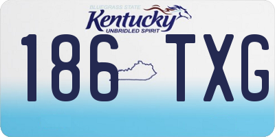 KY license plate 186TXG