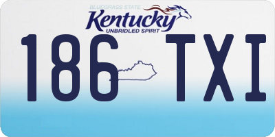 KY license plate 186TXI