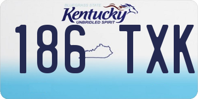KY license plate 186TXK