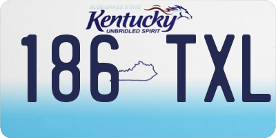 KY license plate 186TXL