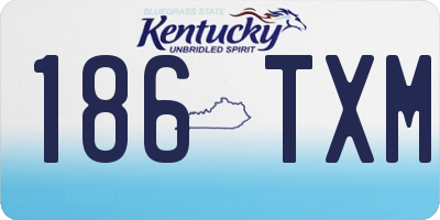 KY license plate 186TXM