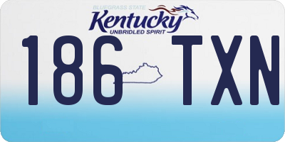 KY license plate 186TXN
