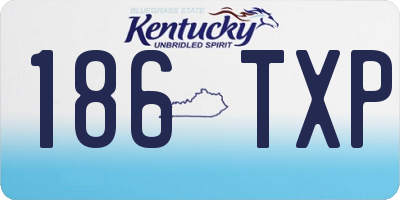 KY license plate 186TXP