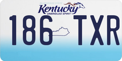 KY license plate 186TXR