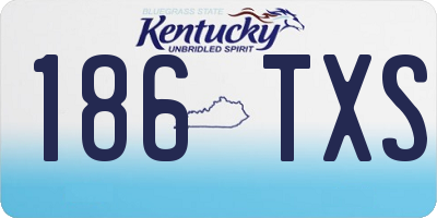KY license plate 186TXS