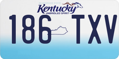 KY license plate 186TXV