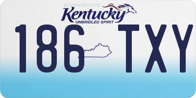 KY license plate 186TXY