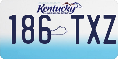 KY license plate 186TXZ