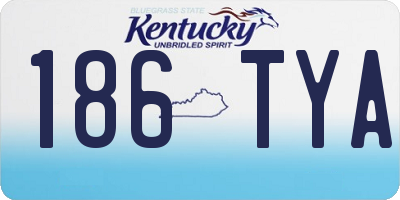 KY license plate 186TYA