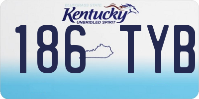 KY license plate 186TYB