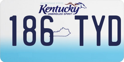 KY license plate 186TYD