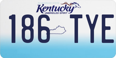 KY license plate 186TYE