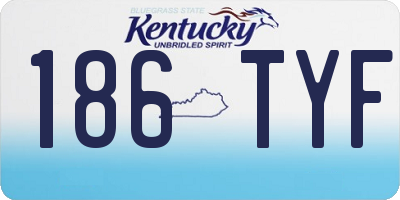 KY license plate 186TYF