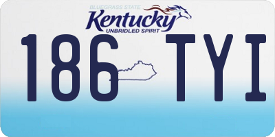KY license plate 186TYI
