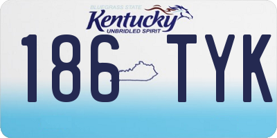 KY license plate 186TYK