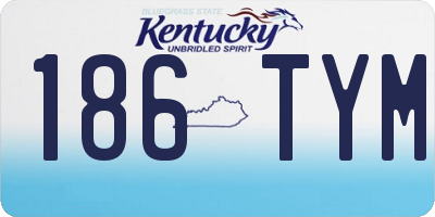 KY license plate 186TYM