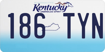 KY license plate 186TYN