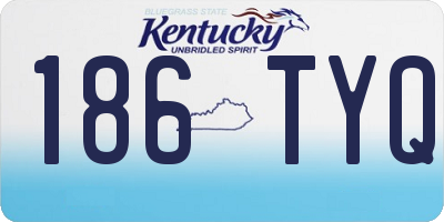 KY license plate 186TYQ