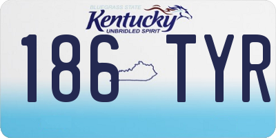 KY license plate 186TYR