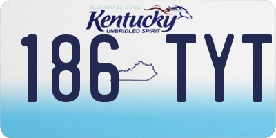 KY license plate 186TYT