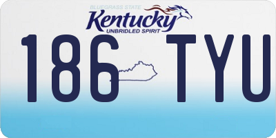 KY license plate 186TYU
