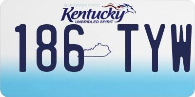 KY license plate 186TYW