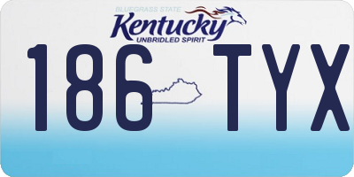KY license plate 186TYX