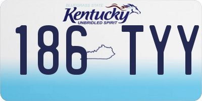 KY license plate 186TYY